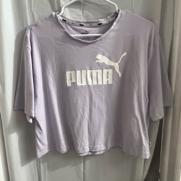PUMA lavender crop top size lg - Picture 1 of 3